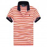Ralph Lauren Homme Stripe Polo Orange