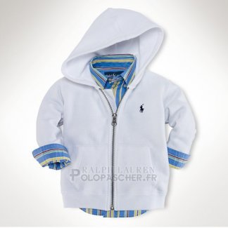 Ralph Lauren Enfant Sweatshirts Mesh Polo Blanc