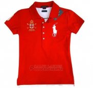 Ralph Lauren Femme Classic Fit Pony Polo Mercer Polo Rouge