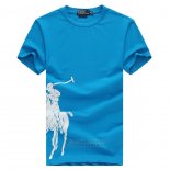 Ralph Lauren Homme T-Shirt Round Neck Blanc Azur
