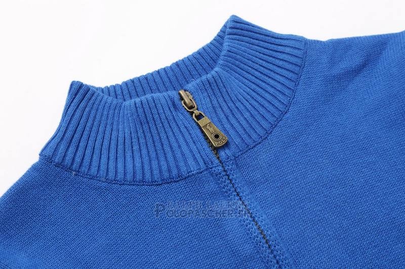 Ralph Lauren Enfant Pull Mesh Polo Half Zip Bleu