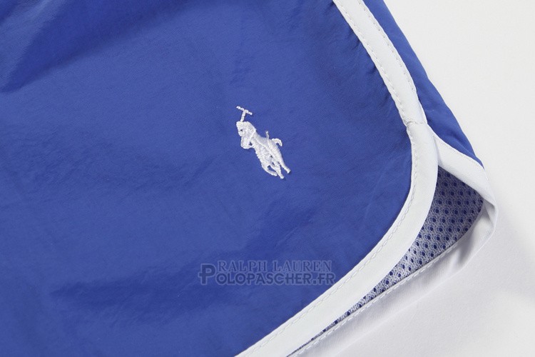 Ralph Lauren Femme Pony Polo Beach Cortes Pantalons Bleu Blanc