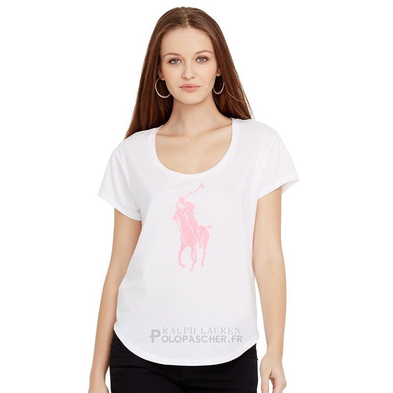 Ralph Lauren Femme Pony Polo T-shirt Blanc