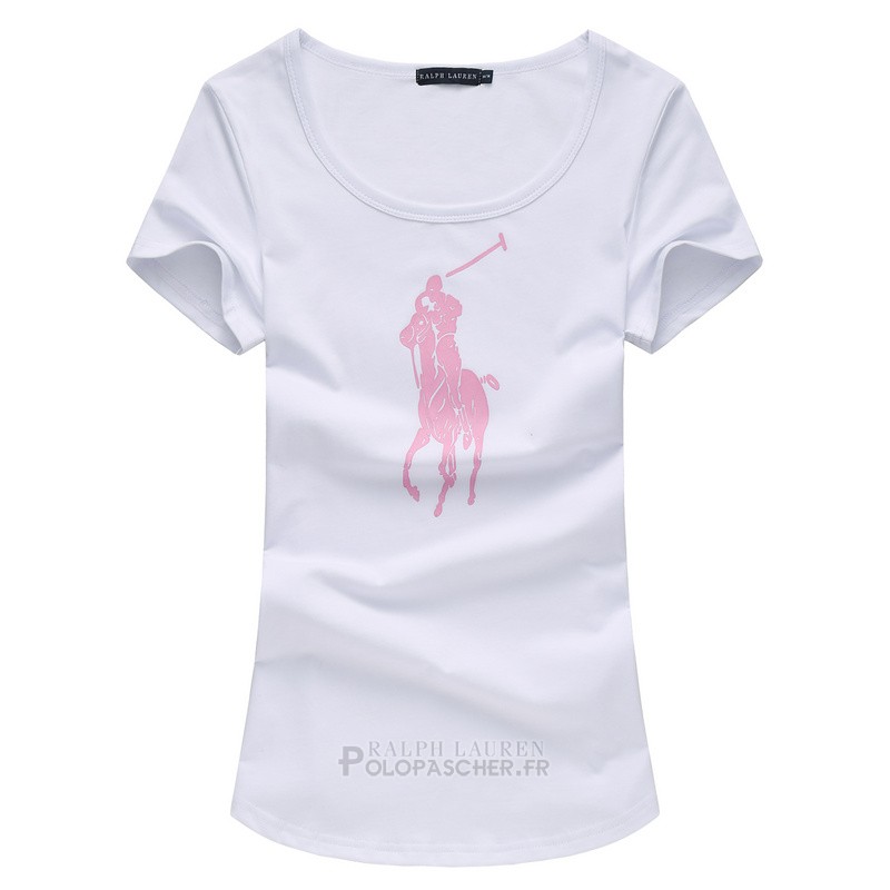 Ralph Lauren Femme Pony Polo T-shirt Blanc