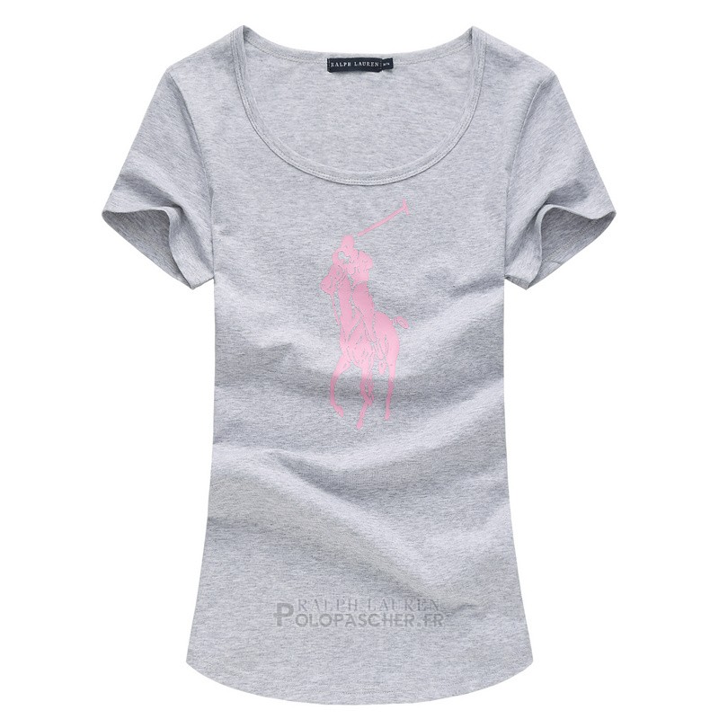 Ralph Lauren Femme Pony Polo T-shirt Gris