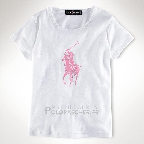 Ralph Lauren Femme Slim Fit Pony Polo T-shirt Blanc