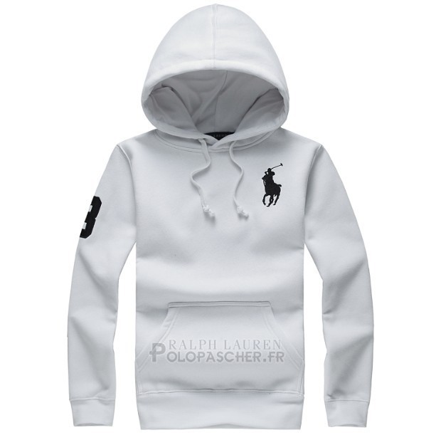 Ralph Lauren Homme Sweatshirts Pony Polo Blanc Noir