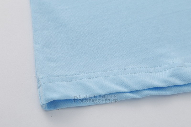 Ralph Lauren Homme Mesh Polo T-shirt Pocket Clair Bleu